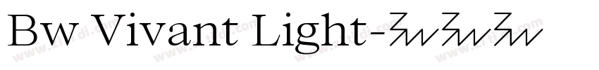 Bw Vivant Light字体转换